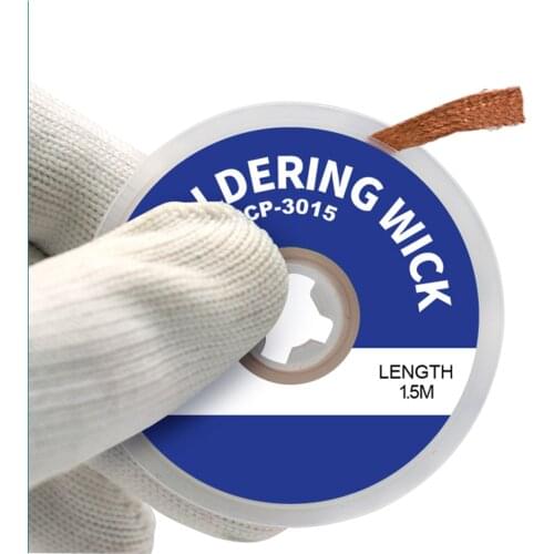Desoldering Braid Welding Solder Remover Wick Wire Lead Cord Flux BGA Repair Tool 1.5mm 2mm 2.5mm 3mm 3.5mm Width 1.5M Length