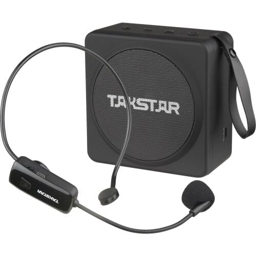 TAKSTAR Portable Wireless Voice Amplifier Rechargeable Voice Amplifier Teachers Mic UHF Wireless Amplifier MP3 FM Radio Recorde