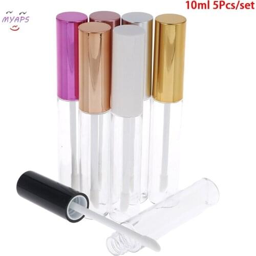 5pcs/lot 10ml Empty Rose Gold Lip Gloss Tube Lipgloss Tube Container Makeup Container Packaging Wholesale