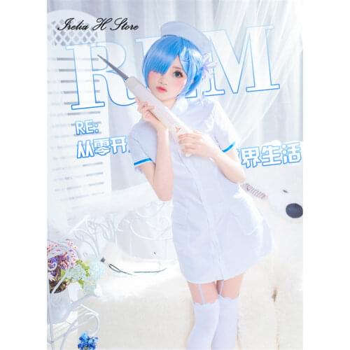 Re: Life in a different world from zero Rem nurse cosplay costume uniform sexy costume