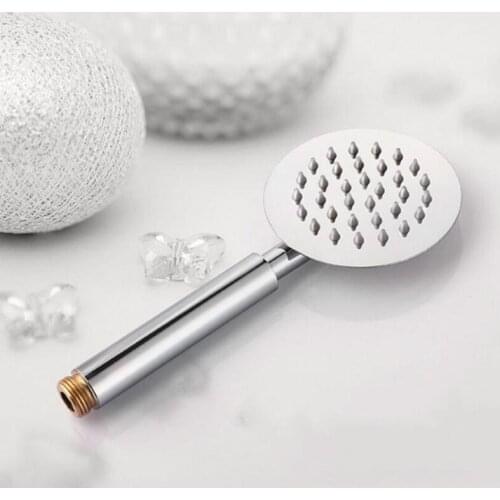 Stainless Steel Hand-held Pressurized Shower Head Fall-resistant Household Water Heater Shower Nozzle Anti-blocking Top H8115