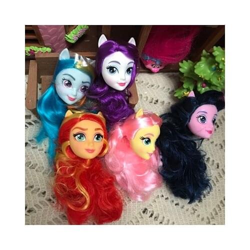 Special Offer cartoon horse cute girl New Brand Original heads for Handicraft Material Original Doll Head Fittings diy