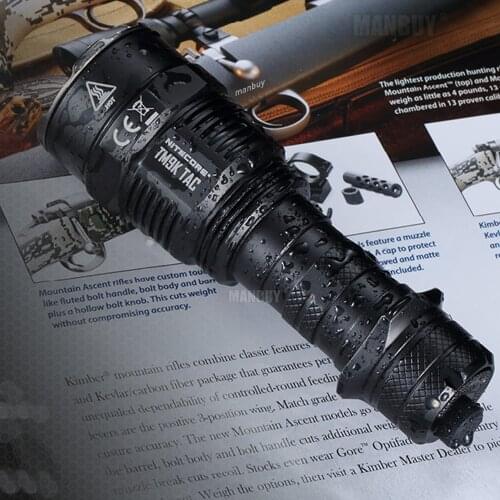 NITECORE Searchlight Super Bright Torch Spotlight TM9K 9500LM Rechargeable CREE XP-L HD V6 9LEDs Flashlight Include Battery Pack