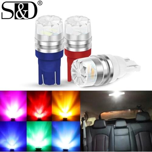 1Pc T10 LED W5W LED Bulb 194 168 Led 2SMD 5630 Car Wedge License Plate Lamp Dome Light 3000K 6000K 8000K White Green Blue Red