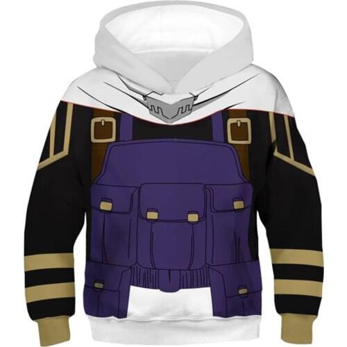 Anime My Hero Academia Cosplay Amajiki Tamaki Hoodie 3D Print Hooded Hoodie Sweatshirt New Arrival Pullover For Kids