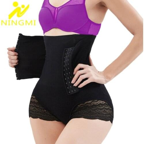 NINGMI Butt Lifter Tummy Control Panties Women Body Shaper High Waist Body Shapewear Sexy Underwear Seamless Shaping Panties