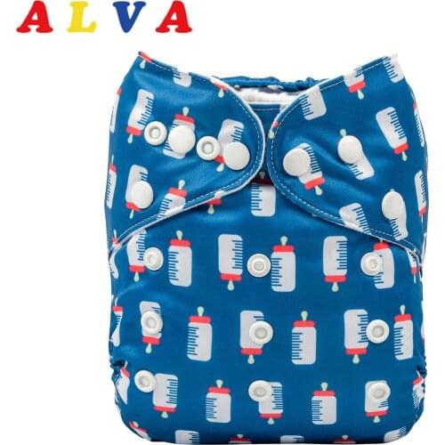 Alvababy Pocket Diaper for Babies Reusable Modern Cloth Nappy with 1pc Baby Insert