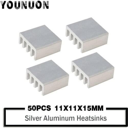 50PCS Heatsink for Raspberry 11x11x5mm Extruded Aluminum Heatsink, IC Chip VGA Memory Radiator
