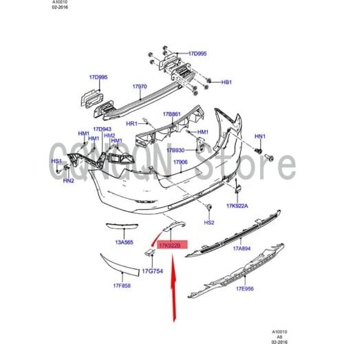 CAR rear bumper exhaust pipe trim cover left For dMo nd eo exhaust pipe trim frame rear bumper baffle rear bumper guard
