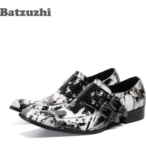Batzuzhi Luxury Mens Shoes Handmade Top Quality Formal Leather Dress Shoes Japanese Style Punk Shoes Men Party Zapatos Hombre