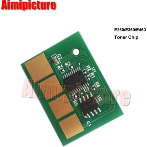E260 E360 E460 Toner Chip for Lexmark E260d E260dn E360dn E460dn E460w E462dtn E360 E460 E462 chip 9K 1pc/lot