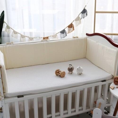 Baby Bumpers Cotton Infant Newborn Crib Thicken Bumpers Cushion Cot Washable Anti-collision Protector Pillows kids Room Decor