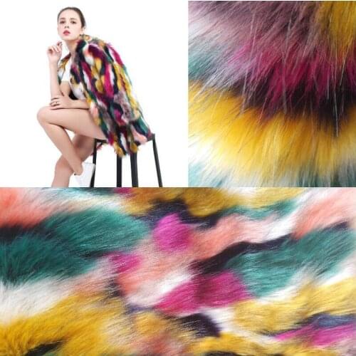 Long Pile Artificial Plush Fox Faux Fur Colorful Fabric For Coat Collar Bag Shoes Home Textile Clothes Toy Crafts Sewing