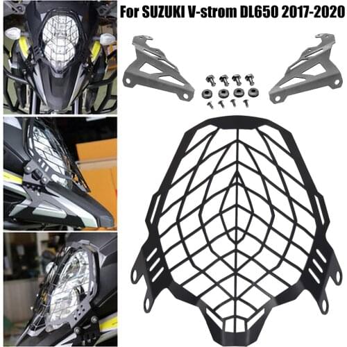For SUZUKI DL650 V-strom 650 Vstrom DL 650 V-strom Motorcycle Front Headlight Grille Head Light Guard Protective Cover Protector