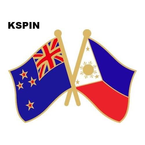 New Zealand Philippine Lapel Pin Friendship Flag Badge Flag pin