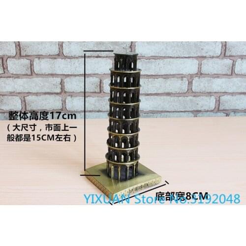 Italia torre inclinada de Pisa modelo ornamentos proceso modelo famosa decoración arquitectónica artesanías casa mobiliar