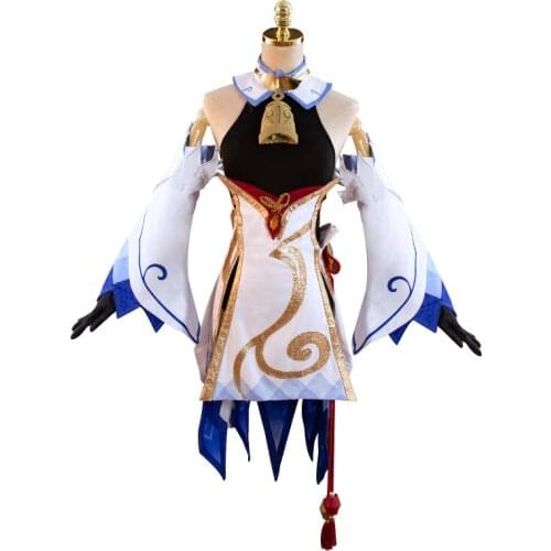 Game Genshin Impact Ganyu Cosplay Costumes Set Top Skirt Pantyhose Accessories Wig Girls Women Suit