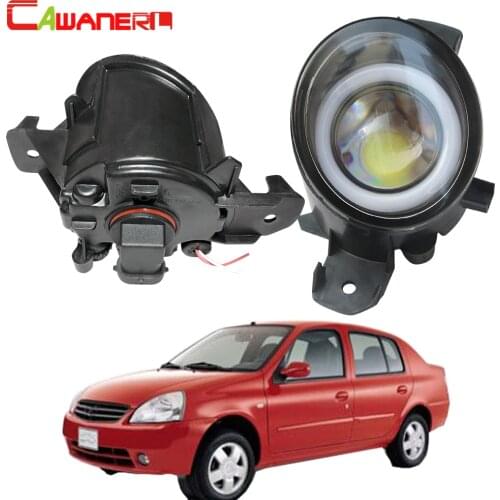 Cawanerl For Nissan Platina 2002-2010 Car LED Fog Light Bulb Angel Eye Daytime Running Light DRL White 30W 3000LM 12V 2 Pieces