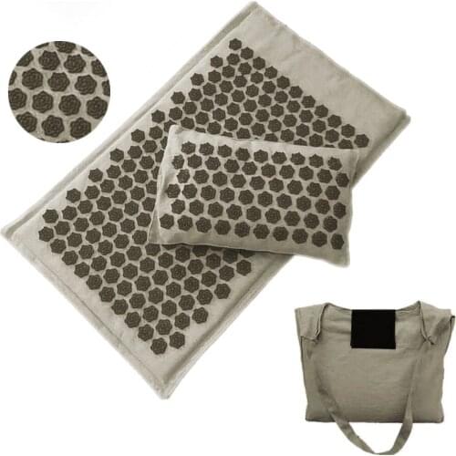 Linen Lotus-Shaped Yoga Massage Mat Stimulate Acupuncture Points Relax Muscles And Acupressure Pads Relieve Body Pain Yoga Kit