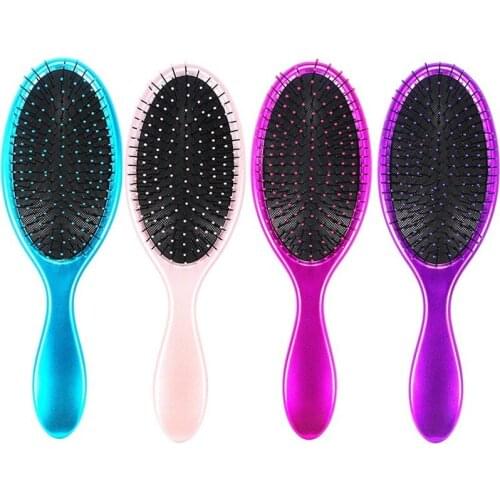 BlueZoo 4 Color Metallic Paint Salon Massage Hair Comb ABS Male and Female Anti-static Massage Hair Salon Hair Comb Barber Comb