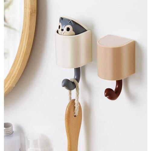 Lovely animal Fridge Hook Key Wall Crochet Holder Removable Kitchen Hooks Home Decor key holder wall can Washed holder wall hook