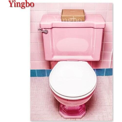 DIY Diamond Painting Pink toilet Cross Stitch Kit Full Square New arrival Embroidery Beaded Mosaic Pattrn Bathroom decoration