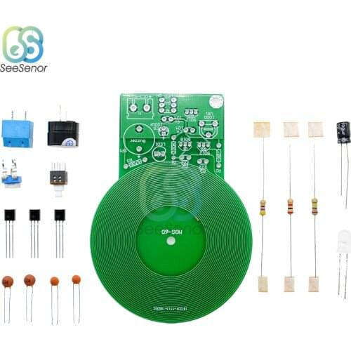 DIY Kit Metal Detector Kit DC 3V-5V 60mm Detective Non-contact Sensor Board Module 18650 USB Power Bank Box Electronic Kit