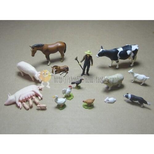 Mini pvc figure farm Scene set