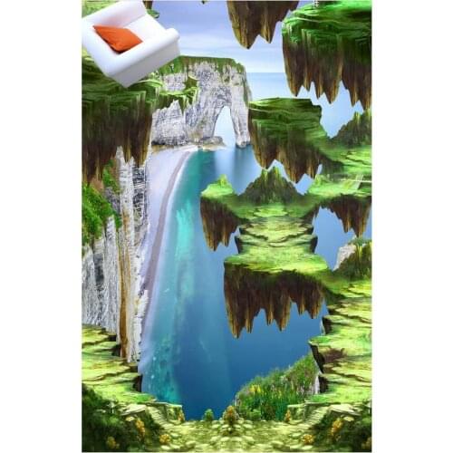 Mountain Bathroom 3d wallpaper floor Photo wallpaper mural floor Waterproof floor mural painting Home Decoration