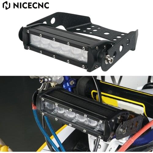NiceCNC ATV Universal Front Headlight With Mounting Brackets Stay For Yamaha Raptor 700 700R 30W 2649 Lumens 6 Inch Waterproof