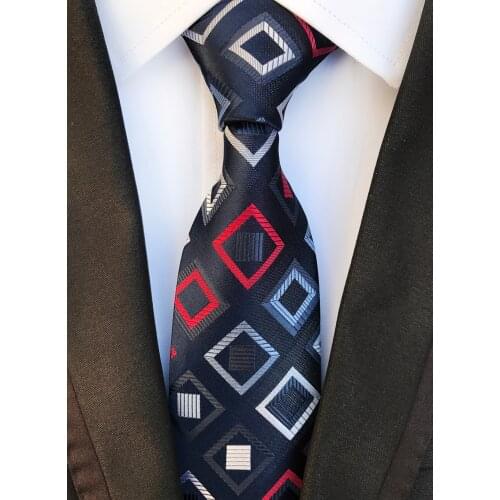 2020 New Design Men Formal Necktie Popular Geometric Plaids Ties Gravata