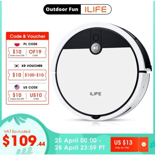 ILIFE V9e Robot Vacuum Cleaner Smart Large Dust Box WIFI Cellphones APP Control 4000Pa Suction 110 Mins RunTime, Household Tools