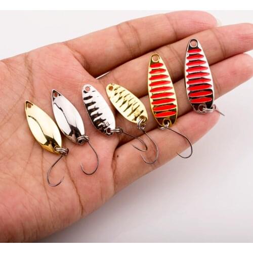 Fishing lure spoon 2g Gold/Silver fishing bait spoon hard lures single hook metal lure China free shipping