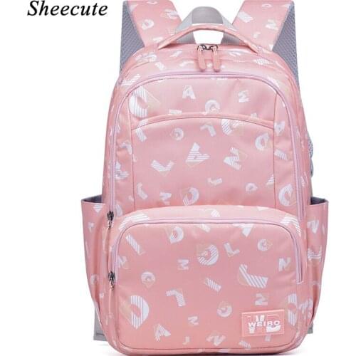 Girls School Bags Children Backpack Large Capacity New Fashion Student Bag Sweet Print Kids Orthopedic Backpack Travel Bag