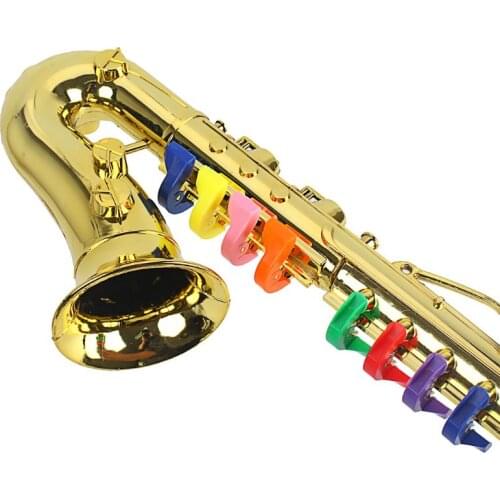 Simulation 8 Tones Saxophone Trumpet Children Musical Instrument Toy Party Props Dropshipping