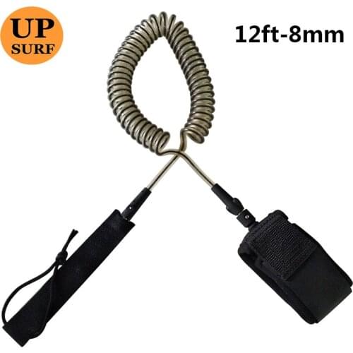 Surf Surfboard Leash 12ft 8mm Coiled Leash New Design Surfboard Clear Black Leash Surf Leash Yep.surf pranchas de