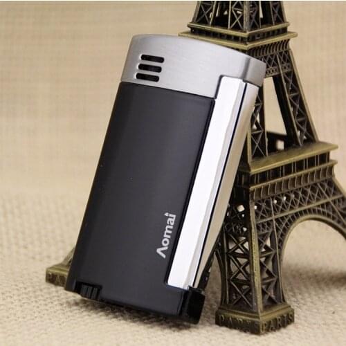 Side Pressure Ignition Straight Into Creative Metal Straight Into Lighter Tobacco Accessories Butane Lighter Gadgets for Men