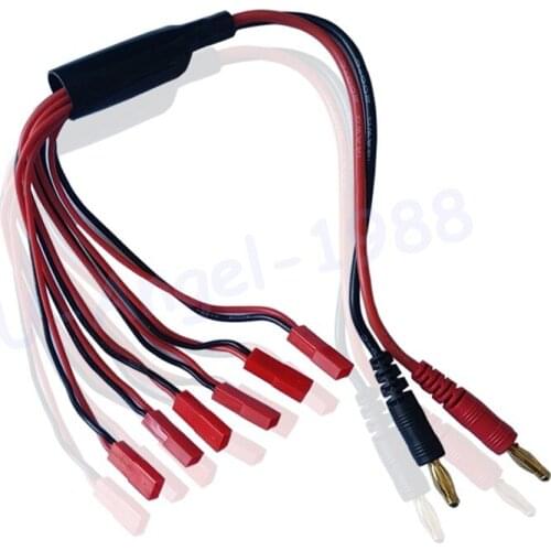1pcs 4.0mm banana connector plug 4mm to 6 JST female head connecting line cable 30CM For Imax B6 B6AC Charger