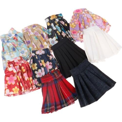 1pc Doll Clothes Fashion Pleated Skirts Shirt 1/6 Doll Accessories