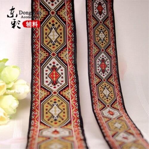 10yards*5cm Chinese Ribbons Digital Jacquard Flower Ruban Ribbon/Embroidery Webbing DIY Sewing Handmade Curtain Accessories
