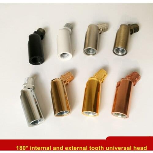 2pcs 180degree Inner and Outer Teeth Universal Head Steering Head Mirror Front Wall Lamp Landing Table Lamp Hardware Accessories
