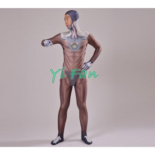 3D Print Genji Game Cosplay Costume Spandex Games Cosplay Zentai Suit Catsuit Freeshipping Custom Made Hot Sale