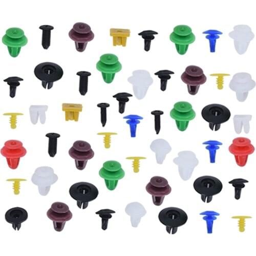 100/200PCS Mixed Auto Fastener Vehicle Car Bumper Clips Retainer Fastener Rivet Door Panel Fender Liner Universal Fit for Car