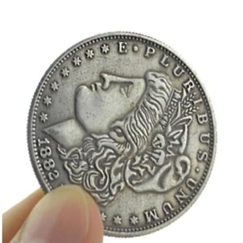 50 Pcs Steel Morgan Dollar ( 3.8cm Dia) Magic Tricks Can Be Sucked Props Accessorie Used Appearing/Disappearing Coin Magie Props