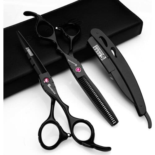 6 inch professional barber hair scissors for hairdresser japanese steel cutting shears thinning scissors berber makas