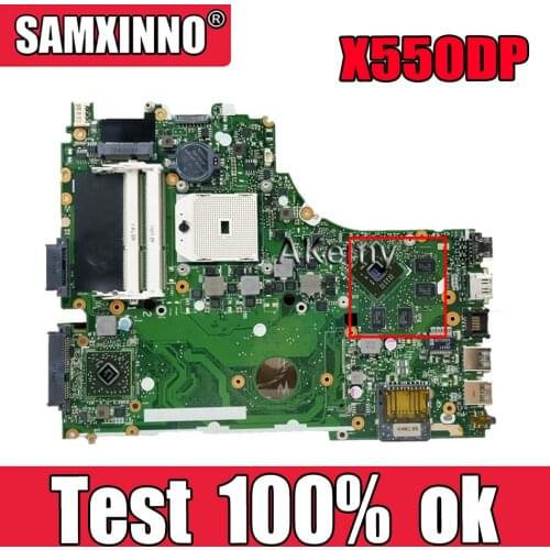 Akemy X550DP LVDS For Asus X750DP K550D X550D X550DP laptop motherboard X750DP Rev2.0 mainboard 100% tested working