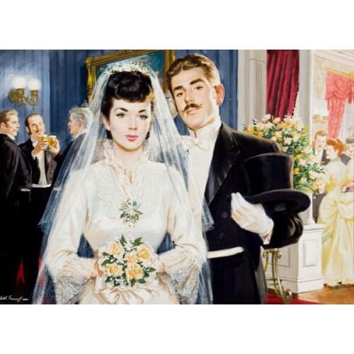 Free shipping wall art decoration picture classic court figure wedding marriage canvas prints oil painting printed on canvas