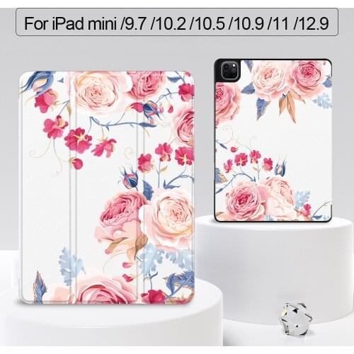 MTT Case For iPad 4th Gen Pro 12.9'' 2020 Release A2229 A2233 Soft TPU Back PU Leather Flip Smart Cover Protective Tablet Case