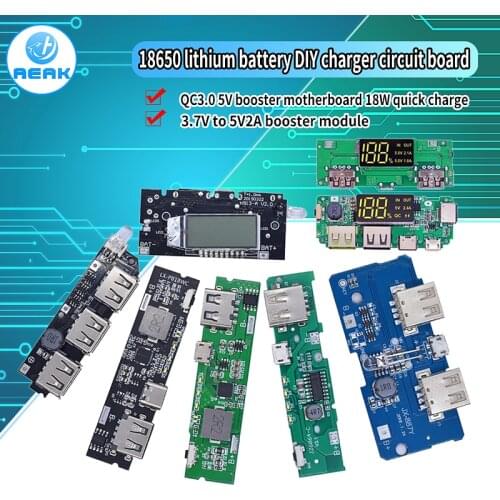 Dual USB 5V PD Mobile Power Bank 18650 Battery Charger PCB Power Module Accessories For Phone DIY New LED LCD Module Board