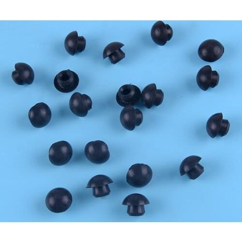 DWCX 20pcs Black Rubber Car Tool 2 Tons Horizontal Jack Hydraulic Rod Filler Plug Plunger 8mm Universal